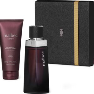Kit Presente Malbec Premium: Perfume Amadeirado Sofisticado e Shower Gel para Homens