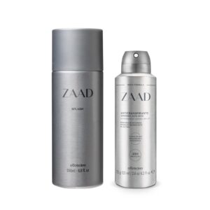 Combo Zaad: Body Splash Desodorante Colônia 200ml + Desodorante Antitranspirante Aerossol 75g/125ml