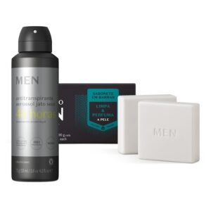 Combo MEN: Sabonete em Barra 2x90g + Desodorante Antitranspirante 125ml